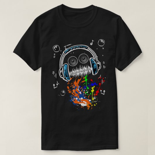 T-shirt Musique d'ondes sonores Mech (Design devant)