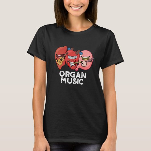 T-shirt Musique d'orgue amusant Anatomie Corps pièces jeu (Devant)
