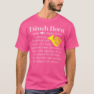 T-shirt Musique Drôle Français Corne Noun Définition Pour