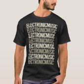 T-shirt Musique électronique en texte blanc (Devant)