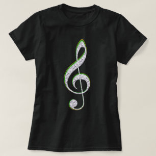 T-shirt MUSIQUE Émeraude et diamant Clé Treble