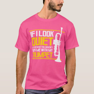 T-shirt Musique en laiton de Trumpe Quiet Marching Trumpet
