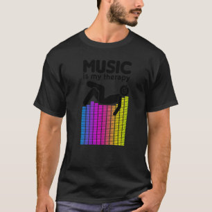 T-shirt Musique Est Mon Equalizer Thérapeutique Dj Rainbow