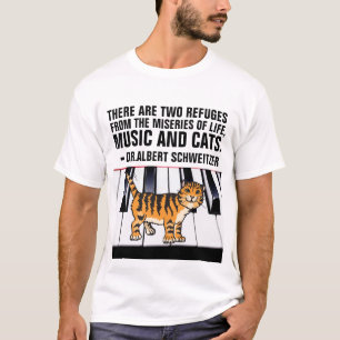 T-shirt MUSIQUE ET CHATS, ALBERT SCHWEITZER CITE CAT T-Shi