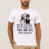 T-SHIRT MUSIQUE ET CHAUSSURES, ALBERT SCHWEITZER CAT (Devant)