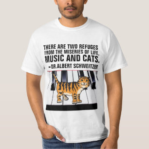 T-SHIRT MUSIQUE ET CHAUSSURES, ALBERT SCHWEITZER CITE CAT