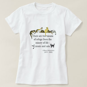 T-shirt Musique et citation de chats