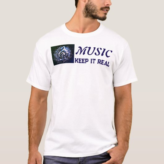 T-shirt MUSIQUE - Gardez les pieds sur terre  (Devant)