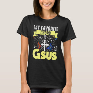 T-shirt Musique Guitare Mon accord favori Est La Bible De