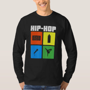 T-shirt Musique Hip hop Old Retro School Rap Danse Dj