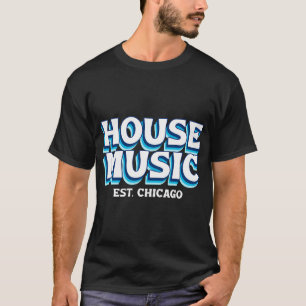 T-shirt MUSIQUE HOUSE- Établie à Chicago