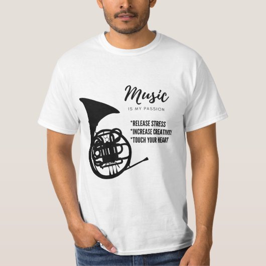 T-shirt musique, instrument (Devant)