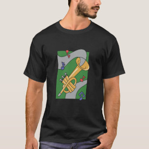 T-shirt musique jazz notes instrument saxophone