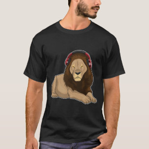 T-shirt Musique Lion Headphone