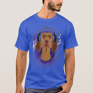 T-shirt Musique Lover I Casque DJ I Cute Vizsla