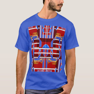 T-shirt Musique Merveilleuse Été Bleu Vibes Géométrique Ro
