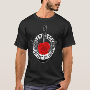 T-shirt Musique Métal Rock Guitare Ailes, Heavy Rock & Rol