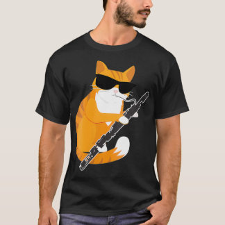T-shirt Musique mignonne Femme Chat Lunettes de soleil Mus