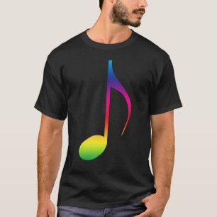 T-shirt Musique note musicienne clé musicien couleurs tato