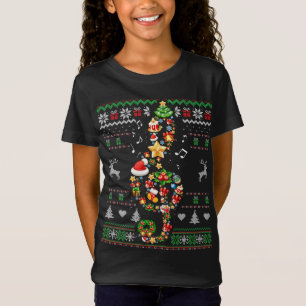 T-Shirt Musique Note Noël Sweater laide enseignant de musi