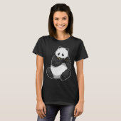 T-shirt Musique Panda Flute (Devant entier)