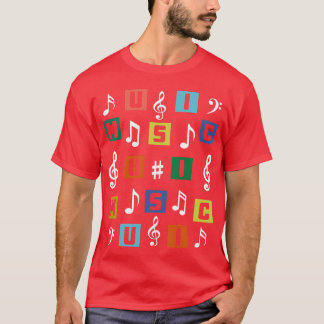 T-shirt Musique Puzzle Pièces ami