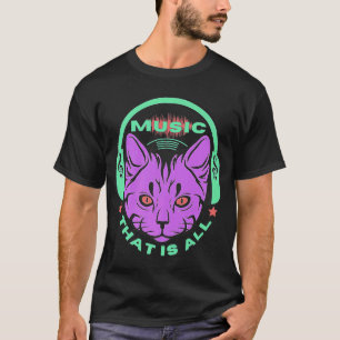 T-shirt Musique Qui Tout Soundwave Cute Kitty Headphone