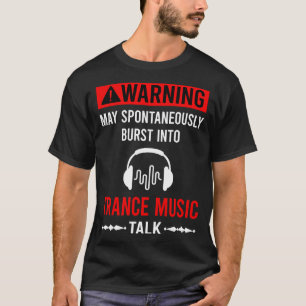T-shirt Musique Red Warning Trance