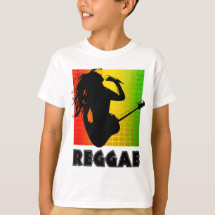 T-shirt Musique Reggae Rasta Rastaman chantant jouant de l