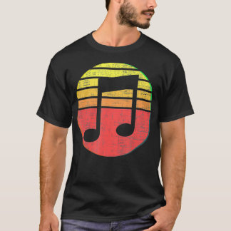 T-shirt Musique rétro Enseignant note musicale Vintage Sun