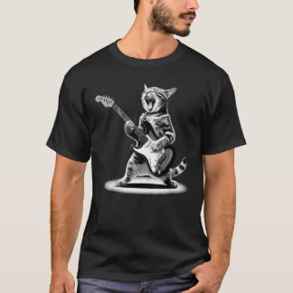 T-shirt Musique Rétro Rock de Chat