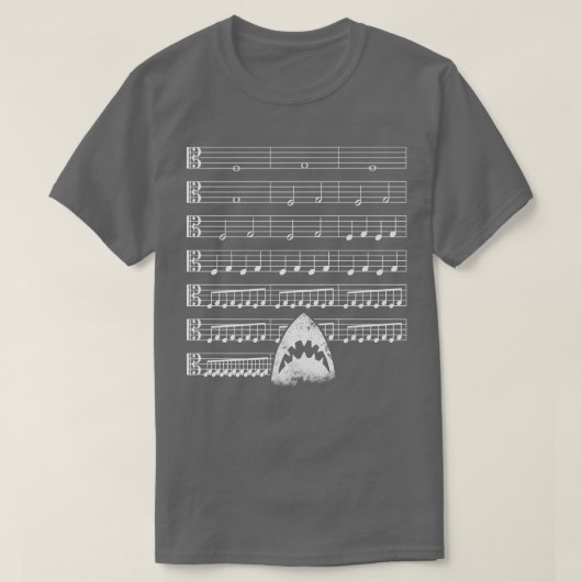 T-shirt Musique Shark DrôlePour mélomane (Design devant)