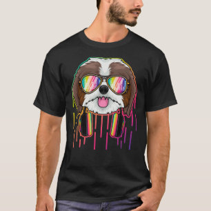 T-shirt Musique Shih Tzu Dj Avec Casque Musical Chien