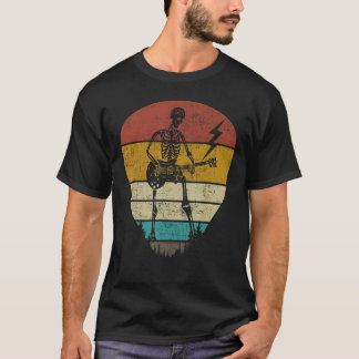 T-shirt Musique squelette guitare Rock & Roll Rétro 70s 80