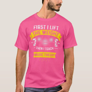 T-shirt Musique Théorie Enseignant Musicien Cheat Weightli
