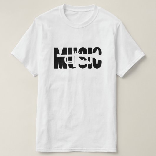 T-SHIRT MUSIQUE (TROMPETTE) (Design devant)