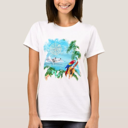 T-shirt Musique tropicale de plage (Devant)