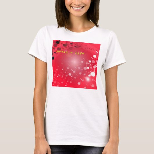 T-shirt musique = vie (Devant)
