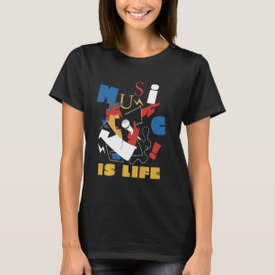 T-shirt Musique vie concerts lieu heureux Long Sleeve