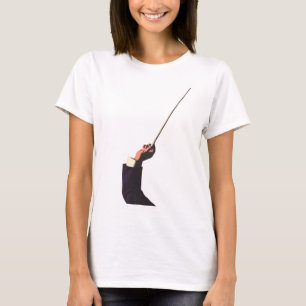 T-shirt Musique vintage, main du chef d'orchestre tenant u