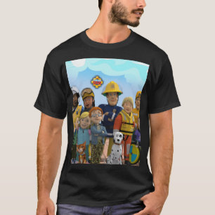T-shirt Musique Vintage Retro Fireman Enfants Caricatures