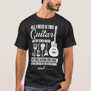 T-shirt Musique vintage Tout ce dont j'ai besoin Funny Gui