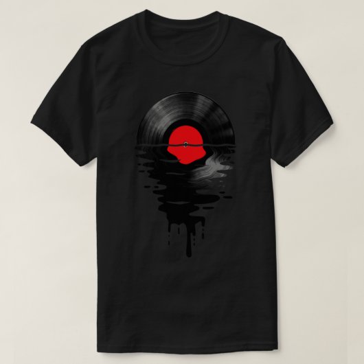 T-shirt Musique Vinyl LP Sunset Red Mug (Design devant)
