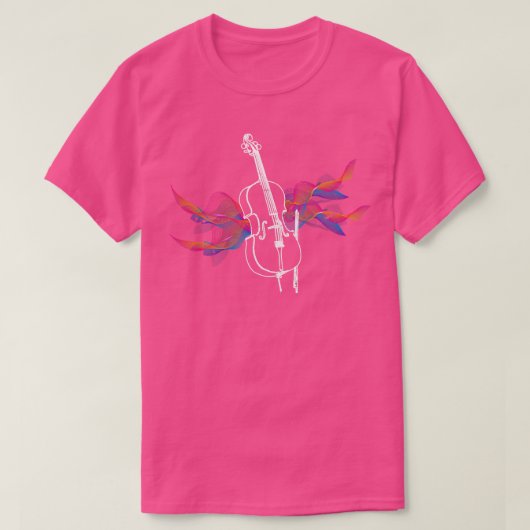 T-shirt Musique Wave Retro Cello (Design devant)