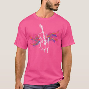 T-shirt Musique Wave Retro Cello