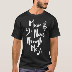 T-shirt Musiques à travers moi Musique Ado Fille Femmes Mu