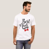 T-shirt Mustache Best Man (Devant entier)