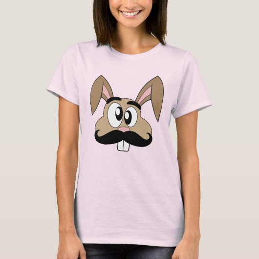T-shirt Mustache Bunny (Devant)