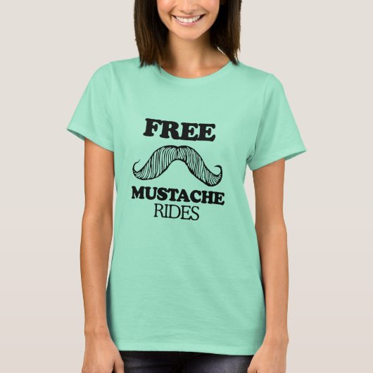 T-shirt MUSTACHE RIDES GRATUIT (Devant)