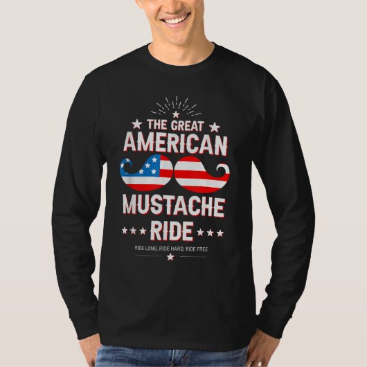 T-shirt Mustache Rides présente (Devant)